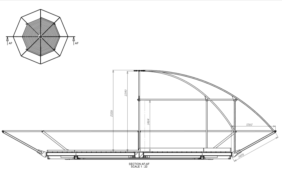 Dom'Up technical side sketch